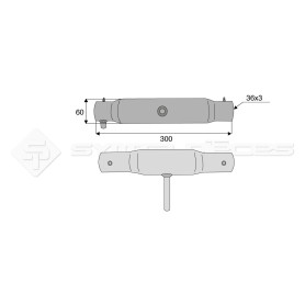Tube de barre de poussée - Longueur : 300  - Réf: SYM3P300