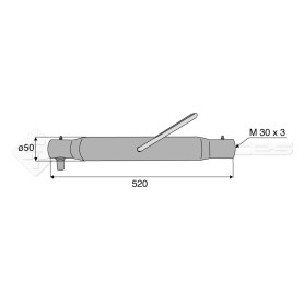 Tube de barre de poussée - Longueur : 520  - Réf: SYM2P520