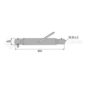 Tube de barre de poussée - Longueur : 800  - Réf : DA22624 - Ref: SYM2P800