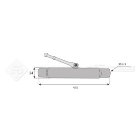 Tube de barre de poussée - Marque: CNH - Longueur : 415  - Réf: SYM3P415