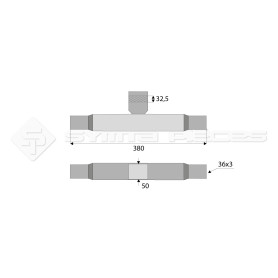 Tube de barre de poussée - Marque: AGCO - Longueur : 380  - Réf : DA22630 - Ref: SYM3P380MFAV