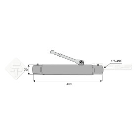 Tube de barre de poussée - Marque: CNH - Longueur : 400  - Réf : DA22632 - Ref: SYM4P400CA