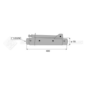 Tube de barre de poussée - Marque: CNH - Longueur : 400  - Réf : DA22636 - Ref: SYM3P40011/2