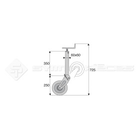 Béquille télescopique à roue - Réf: SYAM510