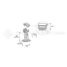 Béquille repliable - Réf: SYAM1053