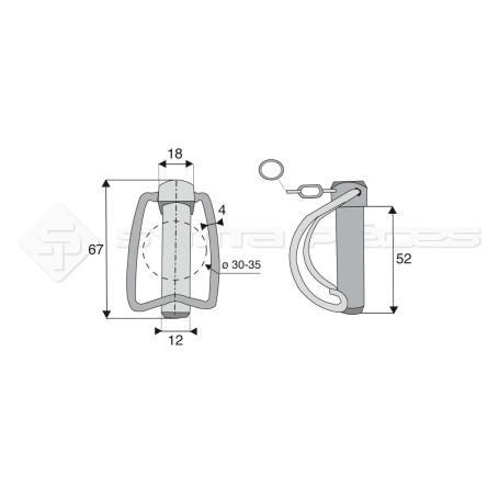 Goupille de stabilisateurs - Réf: SYGC246