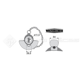 Rotule pour crochet inférieur avec cone guidage - Marque: WALTERSCHEID - Alesage : 28.6 - Réf : DA22992 - Ref: TRE099035