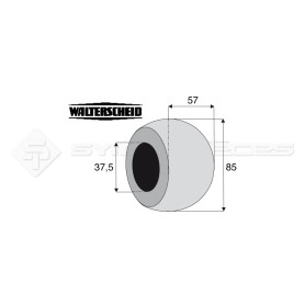 Rotule pour crochet inférieur - Marque: WALTERSCHEID - Alesage : 37.5 - Réf: TRE200049