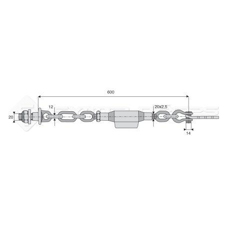 Stabilisateur à chaînes - Marque: ARGO - Réf: SYCS2150