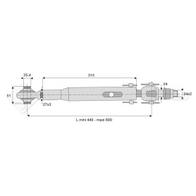 Stabilisateur rigide - Alesage : 25.4 - Réf: SYSL2020