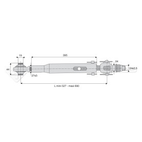 Stabilisateur rigide - Alesage : 19 - Réf : DA23030 - Ref: SYSL2030