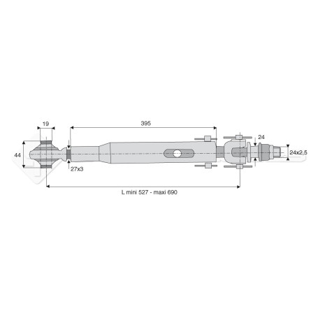 Stabilisateur rigide - Alesage : 19 - Réf: SYSL2030