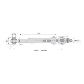 Stabilisateur rigide - Alesage : 25.4 - Réf: SYSL2040