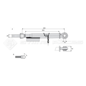 Stabilisateur rigide - Marque: CNH - Alesage : 26 - Réf: SYSL2055NH