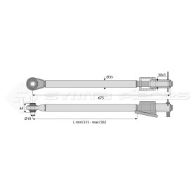 Stabilisateur rigide - Marque: CNH - Alesage : 19 - Réf : DA23046 - Ref: SYSL2056NHG