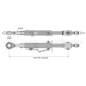 Stabilisateur rigide - Marque: CNH - Alesage : 28.4 - Réf : DA23048 - Ref: SYSL2003CA