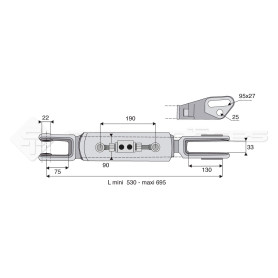 Suspente hydraulique - Marque: CNH - Réf : DA23060 - Ref: SYHBL909