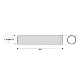 Tige filetée pour suspente mécanique - Réf: SYML2102TF200