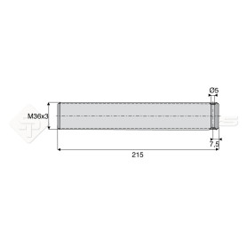 Tige filetée pour suspente mécanique - Réf: SYML2301TF215