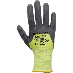 Gants pour travaux résistants aux coupures A2 PolyKor® - Haute visibilité 1.010 - XS à XXL - Ref: KG0101011