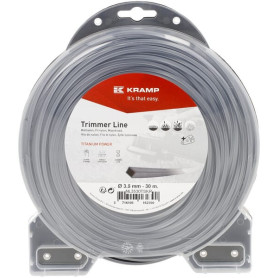 Fil de coupe Ø 3.5mm 30m carré Titanium Power gris Kramp - Ref: NL3530TSKR