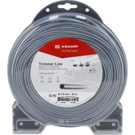 Fil de coupe Ø 3mm 56m rond Titanium Power gris Kramp - Ref: NL3056TRKR