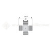 Croisillon circlips extérieurs - Diam. Croisillon : 48mm - Long. Entre circlips : 135.4mm
