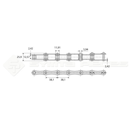 Rouleau 5m ASA à pas long - Réf: DA21751