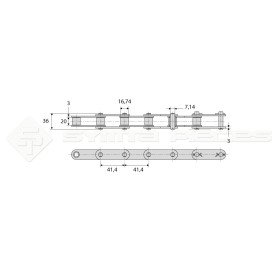 Rouleau 5m chaîne agricole - Réf: DA21773 - Ref: CH-CA550H/5M