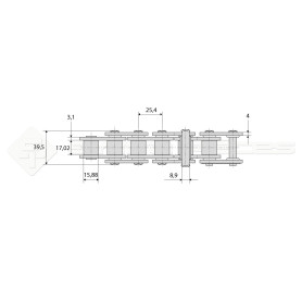 Rouleau 5m ISO O-Ring renforcée standard - Réf: DA21791 - Ref: 16B-1HOR/5M